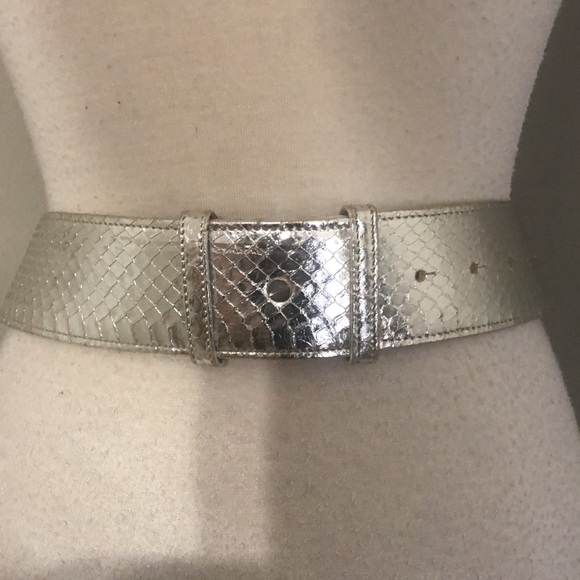 JR Comeco adjustable silver snakeskin belt. - Picture 3 of 12